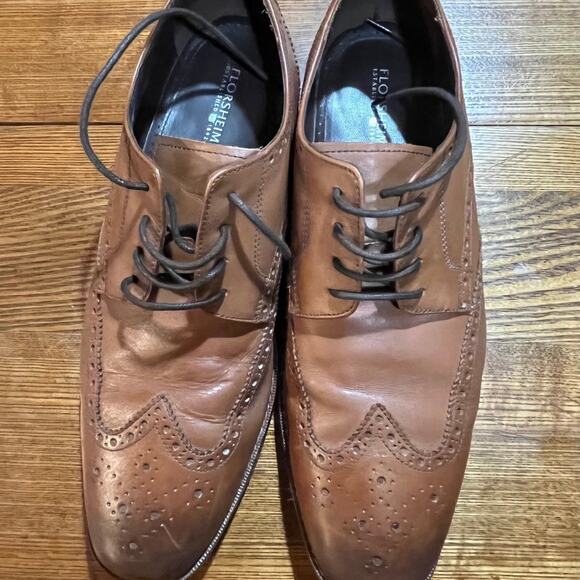 Florsheim Castellano Wingtip Men’s Shoes Leather Size 10.5D Pre-Owned - Picture 4 of 10